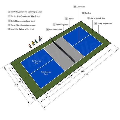 Pickleball Court Flooring, Kit, 26x52 | Pickleball court, Pickleball ...