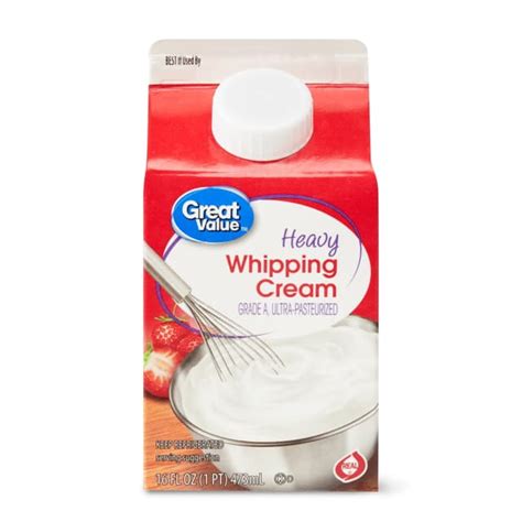 Is Great Value Ultra-pasteurized Real Heavy Whipping Cream Lactose Free ...