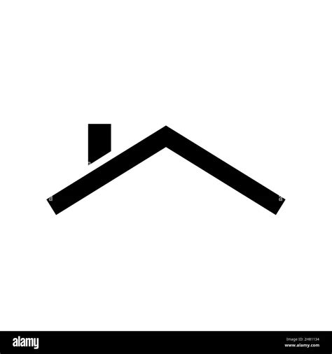 House roof icon logo vector silhouette. Flat roof house symbol estate ...