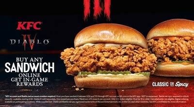 KFC Chicken Sandwiches Unlock Exclusive Diablo® IV In-Game Rewards for ...