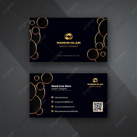 Black And Gold Business Card Design Template Download on Pngtree