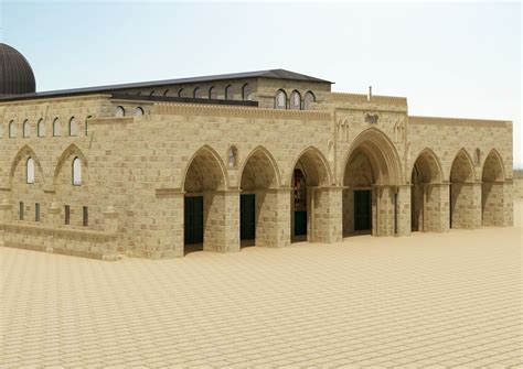 Al-Aqsa Mosque interior- exterior 3ds max vray model 3D model | CGTrader