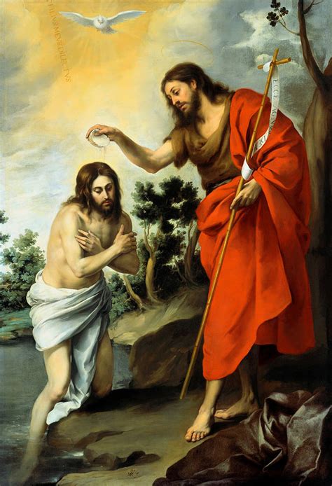 The Baptism Of Christ by Bartolome Esteban Murillo