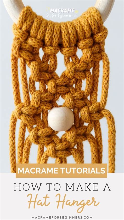 Easy DIY Macrame Hat Hanger Tutorial for Beginners (PDF) – Happy ...