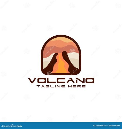 Simple Flat Volcano Logo Design Vector Stock Image Stock Illustration ...