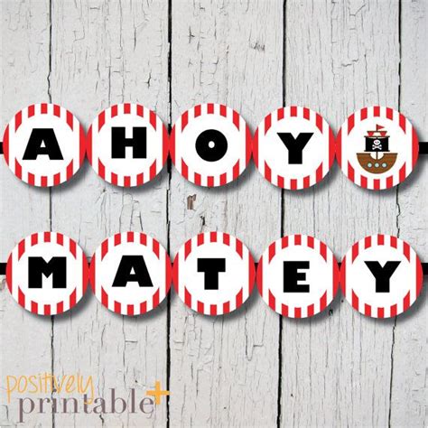 Pirate Theme Build a Banner Printable INSTANT by CelebratingStyle, $5. ...