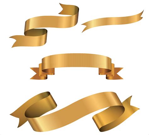 Gold Ribbon Banner Vector Art, Icons, and Graphics for Free Download