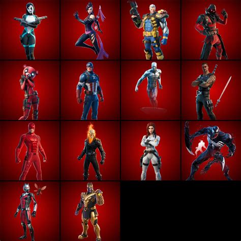 All Marvel Skins That Are Supported For The New Item Shop! : r/FortNiteBR