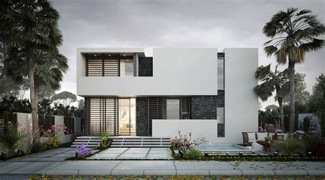 Modern Villa Elevation Design - Modern Villa Elevation - 1577 Sq. Ft ...