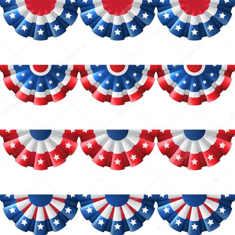 US flag round bunting decoration, — Stock Vector © korinoxe #76274517