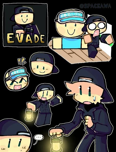 Evade jard | Cute drawings, Roblox funny, Concept art character