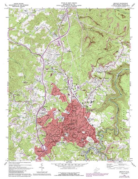 Beckley topographic map, WV - USGS Topo Quad 37081g2