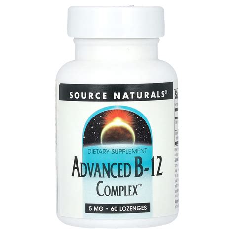 Source Naturals, Advanced B-12 Complex, 5 mg, 60 Lozenges