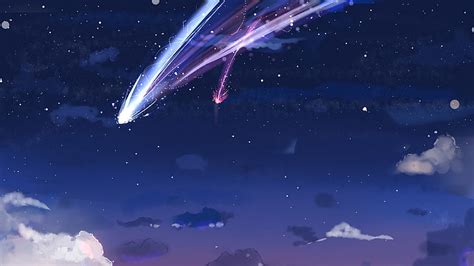 HD wallpaper: kimi no na wa, your name, stars, clouds, sky, Anime ...