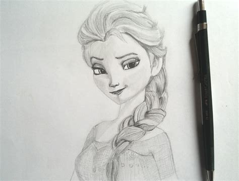 Elsa Pencil Sketch at PaintingValley.com | Explore collection of Elsa ...