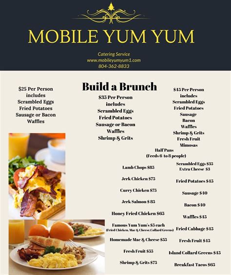 Brunch Catering Menu | Mobile Yum Yum | Food Truck & Catering in Glen ...