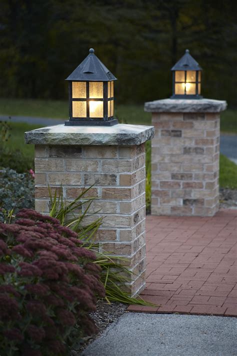 Brick Column Fence Light Fixture Outdoor Post Lighting Pillar Victorian ...