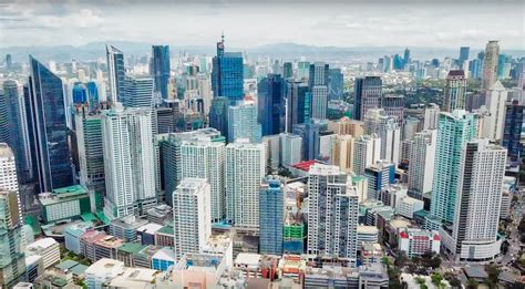 VIDEO: Makati Metro Manila Skyline Aerial View