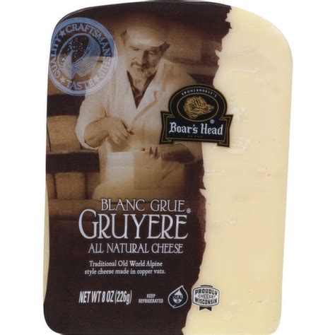 Boar's Head Cheese, All Natural, Gruyere