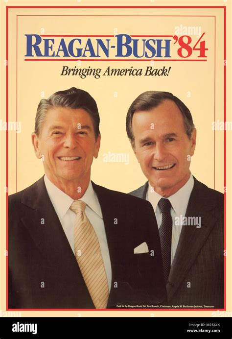 1984 American USA Presidential Campaign Poster featuring Ronald Reagan ...