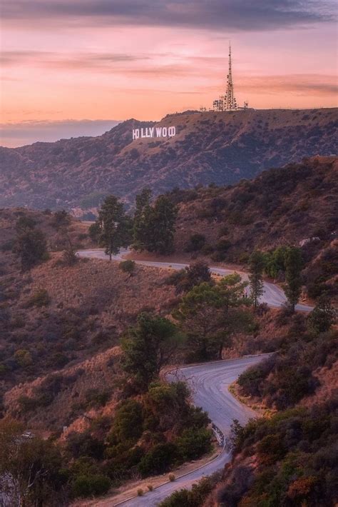 Hollywood Sign at Sunset | California wallpaper, Los angeles travel ...