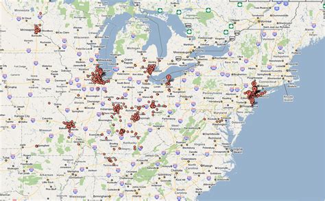 White Castle Locations Map - Keith N Olivier