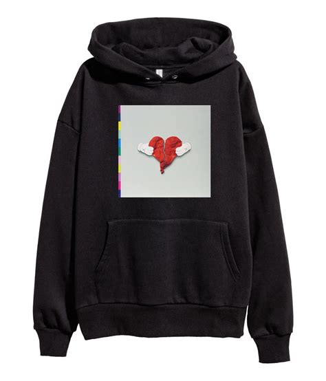 Kanye West 808s & Heartbreak Hoodie Hip Hop Rap Hooded Sweatshirt Ye ...