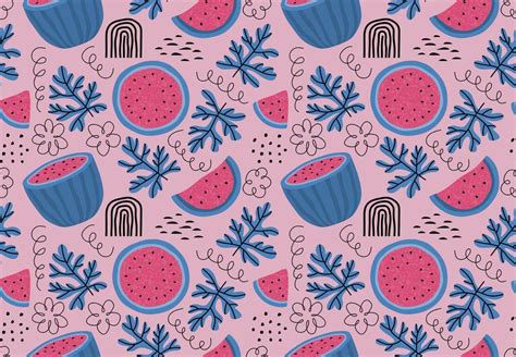 Watermelon seamless pattern. vector illustration 8124265 Vector Art at ...