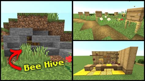 Minecraft Bee Nest Build : Beehives are crafted versions of bee nests.