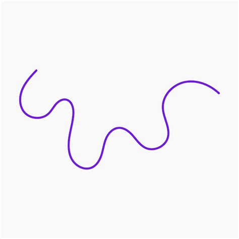 Premium Vector | Abstract squiggly line thin shape illustration