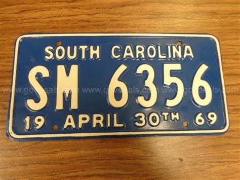 1969 South Carolina License Plate | GovDeals