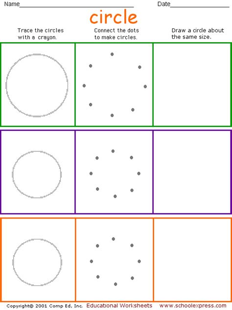 FREE worksheets - Learn About Shapes, squares, circles, rectangles ...