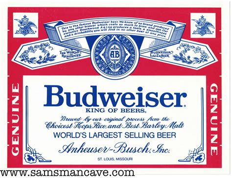 Budweiser Label Sticker