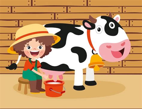 Cow Gives Milk Clipart Images