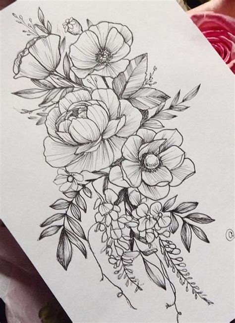 Desenhos de Flores +De 120 Modelos - Tatuagens Ideias | Modelos de ...