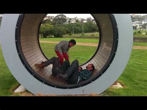 Human hamster wheel fail - YouTube