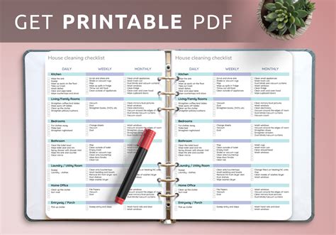 Download Printable House Cleaning Checklist Template PDF