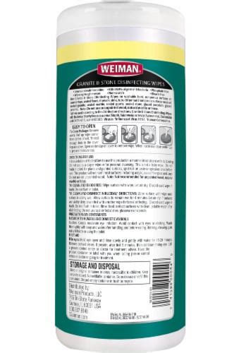 Weiman Granite & Stone Daily Wipes, 30 ct - King Soopers