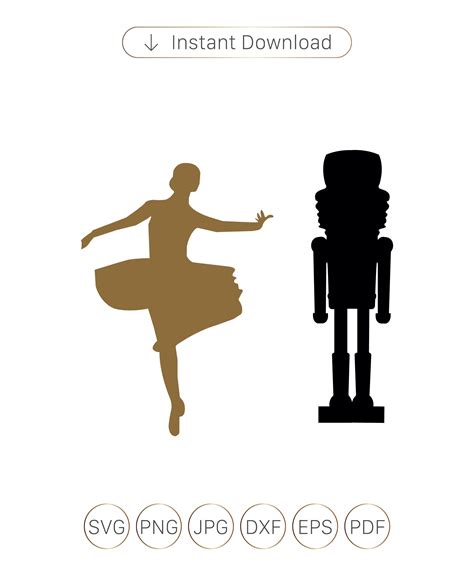 Nutcracker Ballet Silhouette Svg Nutcracker Clipart Silhouette | Etsy