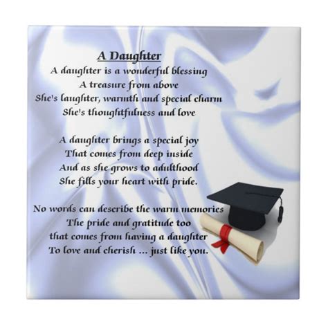 Graduation Daughter Poem Tile | Zazzle