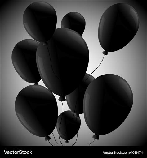 Black balloons on ralial background Royalty Free Vector