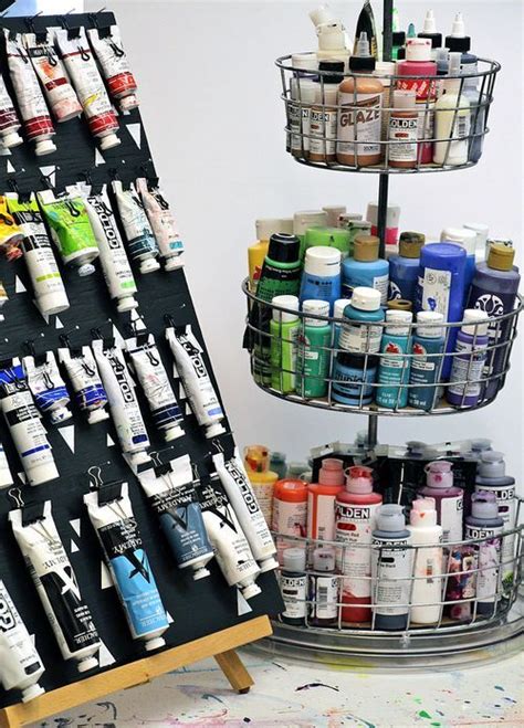 Store organize art supplies 6 ways to store paint tubes and bottles ...