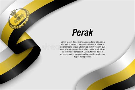 3D Flag of Perak State, Malaysia. Stock Illustration - Illustration of ...