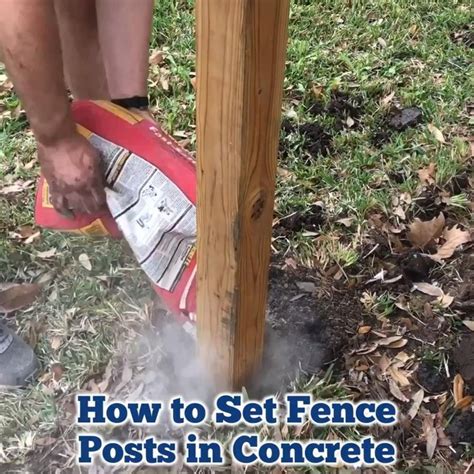 How to Set Wooden Fence Posts in Concrete - Install Your Own Wood Fence ...