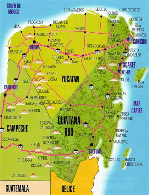 Cenote yucatan carte | Arts et Voyages