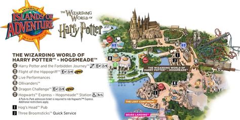 Universal's Islands of Adventure: Hogsmeade (Map) | Theme park map ...