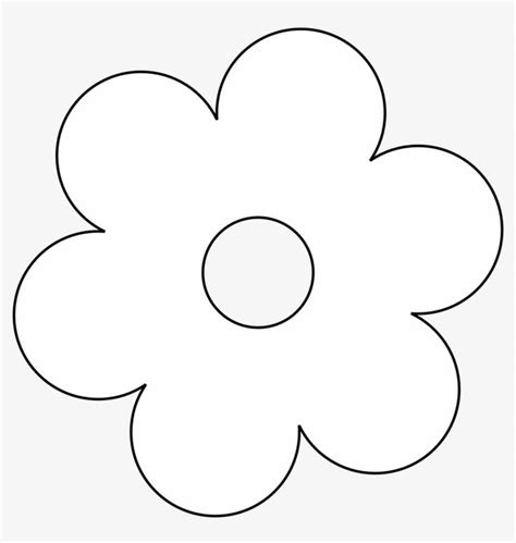 Flower Clipart Black And White Outline