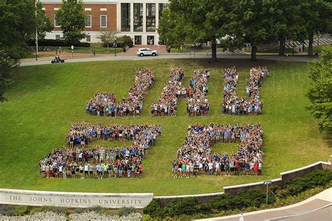 2020 vision: New Johns Hopkins students gather for annual class photo | Hub