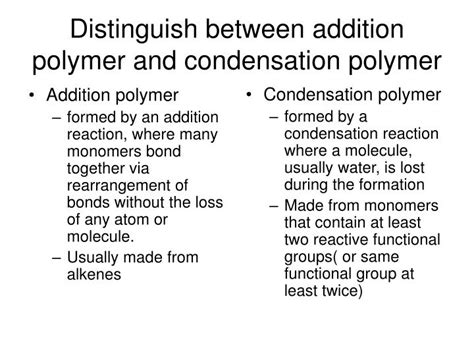 PPT - Condensation polymers PowerPoint Presentation - ID:1144700