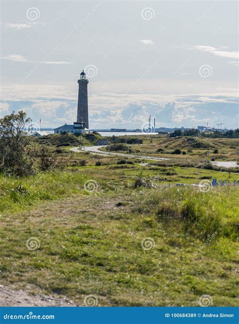 Lighthouse stock image. Image of scandinavia, stones - 100684389